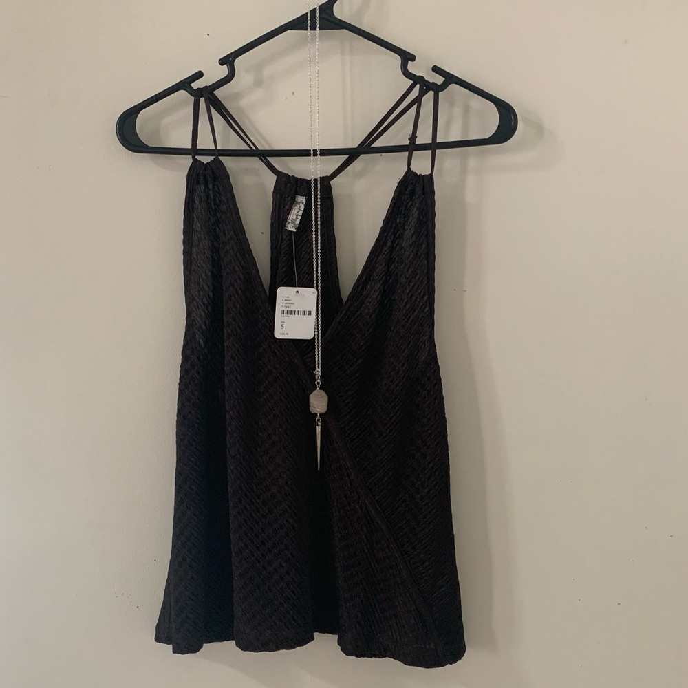 Free people black tank top